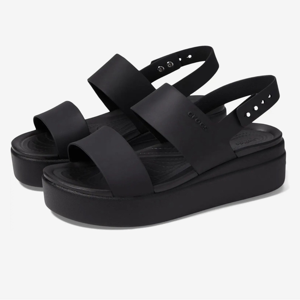 Crocs Brooklyn Low Wedge - Black 6 Platform Sandal